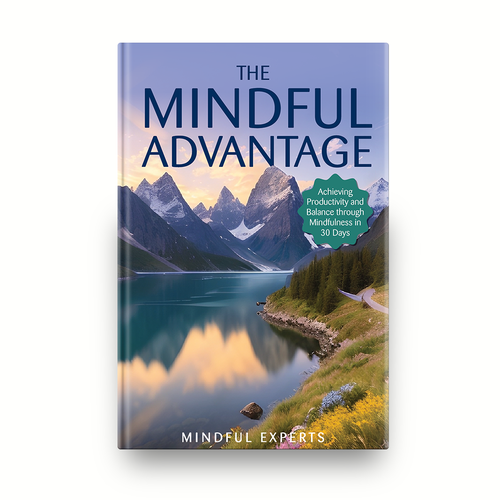 Book cover for a non-fiction self-help book about Mindfulness Design by romy