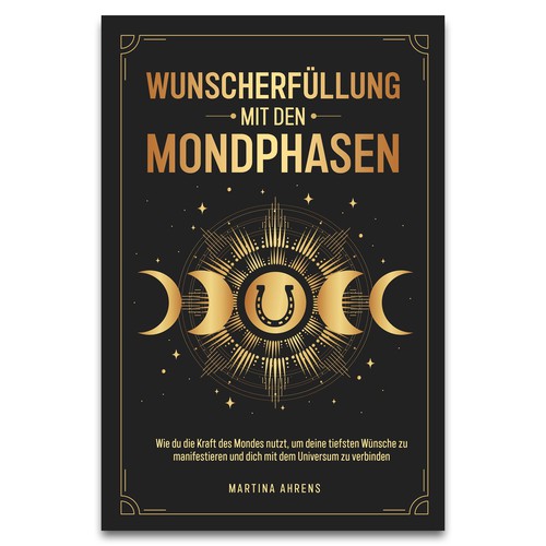 ColibrianさんのDesign an inspiring and attractive cover for a book about wish fulfillment with the moon phasesデザイン