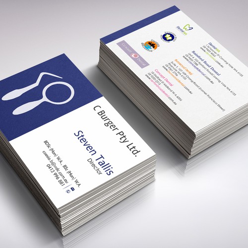 create professional cards for our dental business Réalisé par grintdeveraux