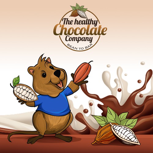 The Healthy Chocolate Company needs our happy mascot to be drawn and immortalised. Design by patpinky