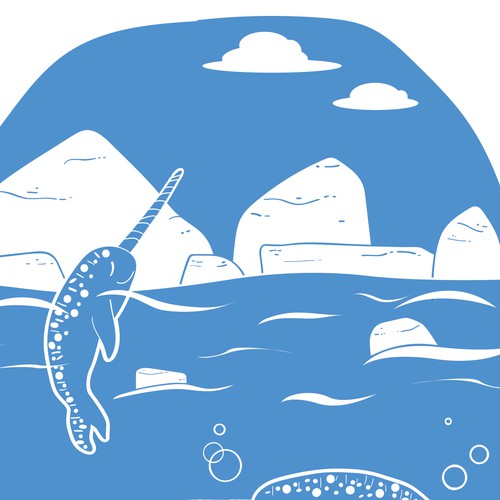 Narwhal artwork design Design by ingridients