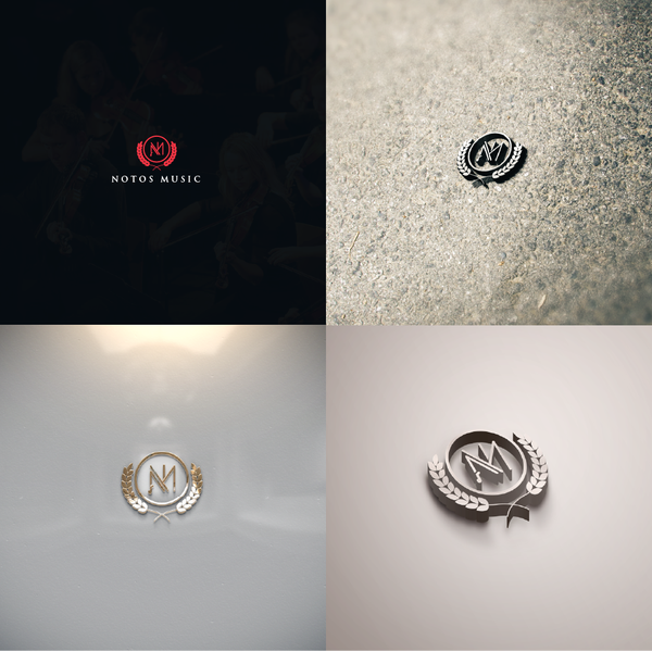 Design by § King § titled "Luxurious logo for music company brand.."