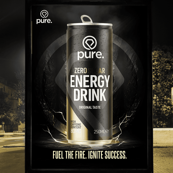 Energy drink poster for pure