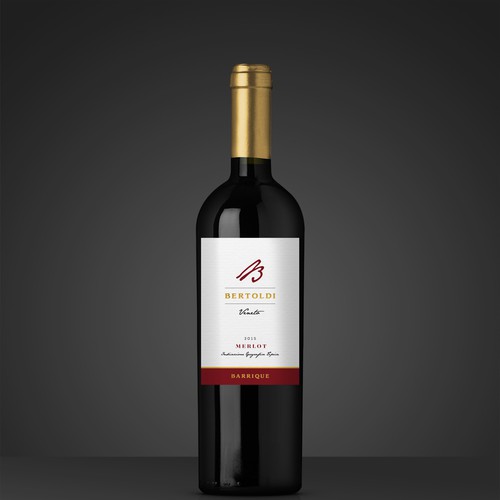 Create a Wine label for a Merlot Barrique "Bertoldi" from Italy Design by nestorson