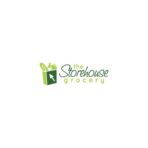 Yulia Hudsonさんのthe Storehouse Grocery logoデザイン