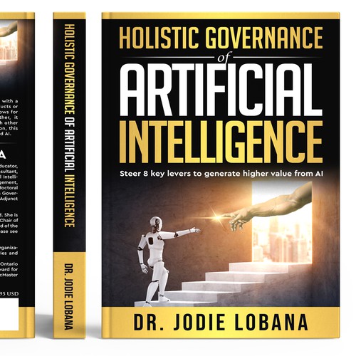Man and Machine interaction - Book cover needed for Governance of Artificial Intelligence Design von NoBoundaries