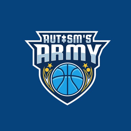 Basketball Logo for Team 'Autism's Army' - Your Winning Logo Featured on Major Sports Network Design by anarisartwork