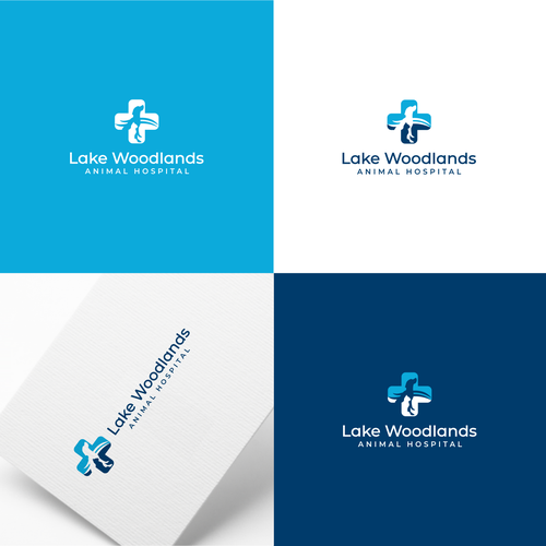 Veterinary logo design for a small animal hospital located next to a lake! Design by BrandingDesigner