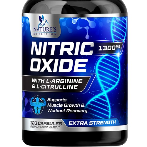 Nitric Oxide label design needed for Nature's Nutrition Réalisé par rembrandtjurin