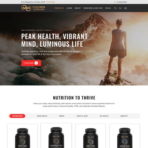 Design the "sexiest" and most powerful health supplements website on the planet Design by monodeepsamanta