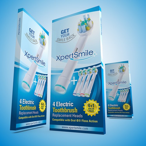 Xpertsmile Replacement Electric Toothbrush Head Packaging Product Packaging Contest 99designs