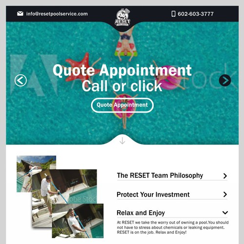 Pool Service Website for Heroes of Pool Industry-ontwerp door David Jispace