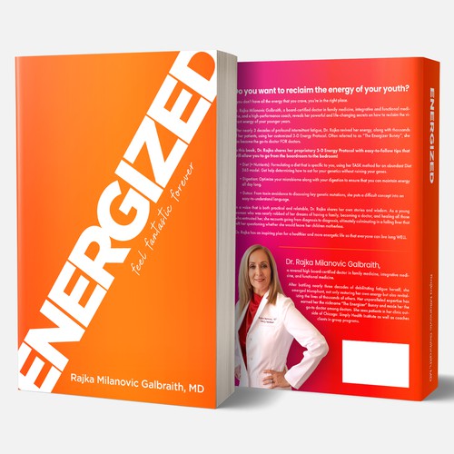 Design a New York Times Bestseller E-book and book cover for my book: Energized Ontwerp door zaRNic