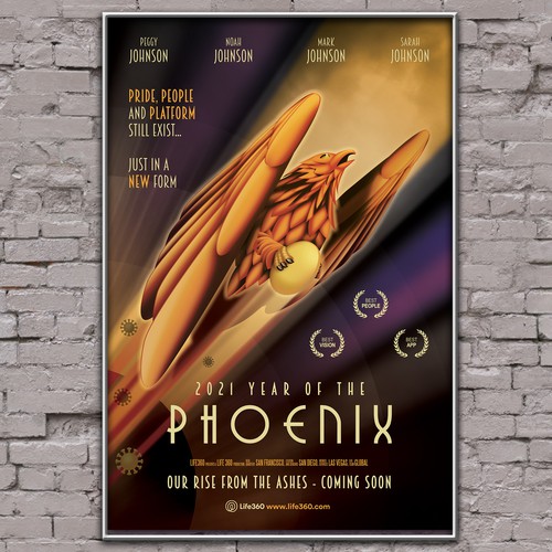 Fun Faux Movie Poster for a Public Company - 2021 Phoenix Design by Jammy Ginger