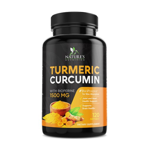 Nature's Nutrition - Needs a Colorful Turmeric Product Label Design by UniqueHub