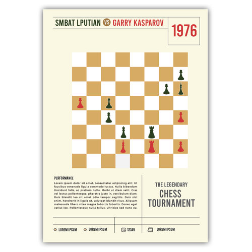 roppuriさんのChess poster themeデザイン