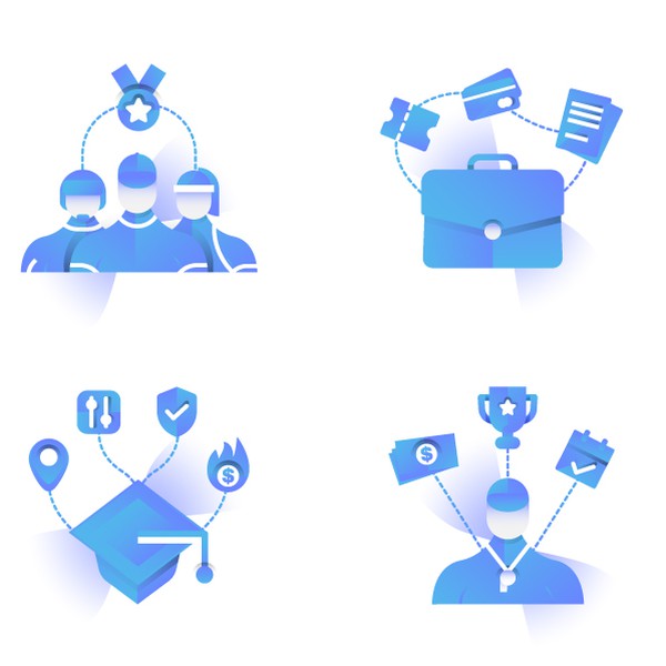 4 Icon Illustrations for Lucid Travel