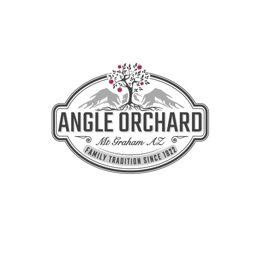 100 year old orchard logo. Design by Mararti