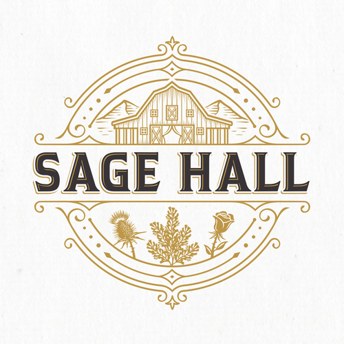 Sage Hall - Country Swing Dance & Wedding Venue Logo Design réalisé par IrfanSe