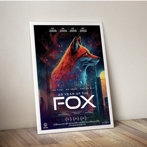 Life360 2023 Year of the Fox Poster Design by sougatacreative