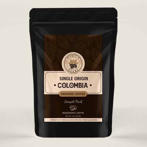 Diseño de Disney's Beans First custom ground coffee product label de Radmilica