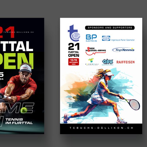 Aces & Action: Cool Flyer for a Tennis Tournament Design by P I X 3 L