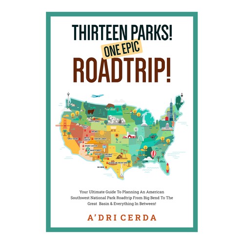 Unleash Your Inner Explorer: Design the Ultimate Cover for a National Parks Road Trip Guidebook Design by Mahiofficial™