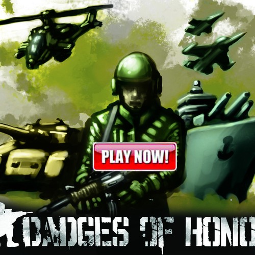 Online Game Ad Banners with Military Theme Design by Zoppy