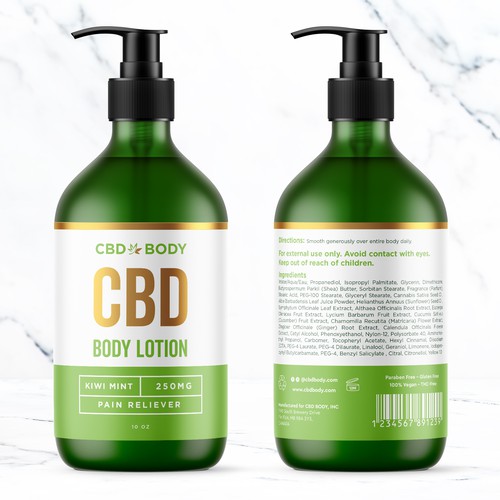 CBD Body Lotion Label Design Contest Réalisé par bcra