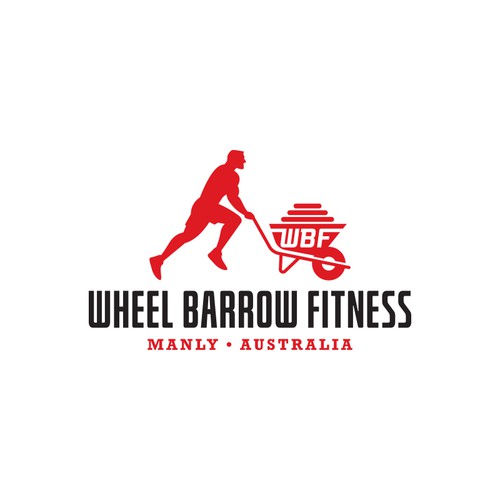 WBF 'Wheel Barrow Fitness' - Male Fitness Group in Manly Australia Design by danoveight