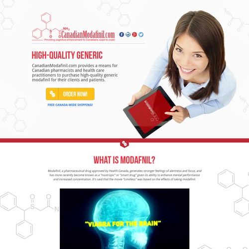 Create a professional landing page that sells a pharmaceutical drug to
health practitioners Design by jaysonc