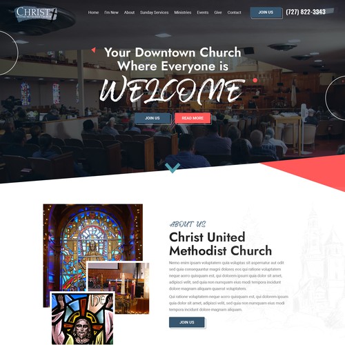 Redesign of Church Website Design by Irshad 786