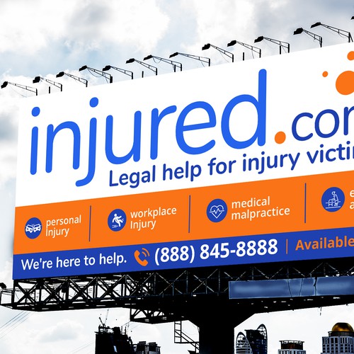 Injured.com Billboard Poster Design Design by GrApHiC cReAtIoN™