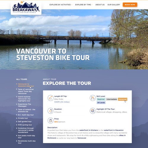 Design a website for outdoor adventure travel company Design by Jasmin_A (AMPLE)