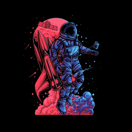 Awesome New Space Shirt Design by Herl.art