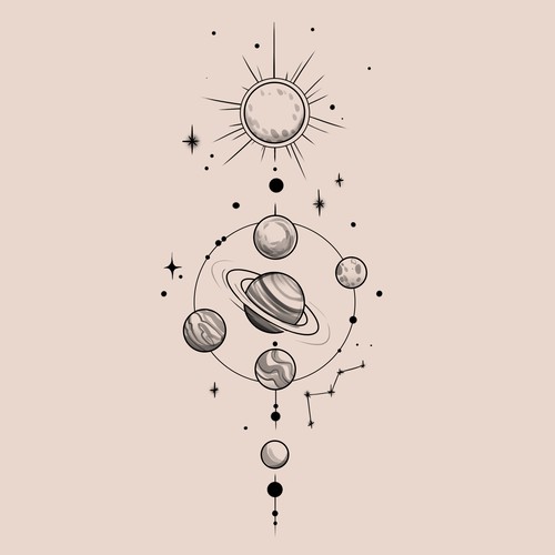 Planetary Tattoo Design Design by Anastasia1995