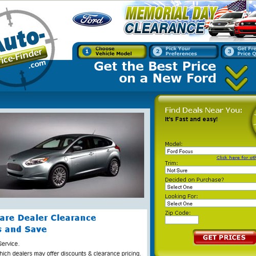 Help an Automotive Website with a new landing page ad Design por equinox™