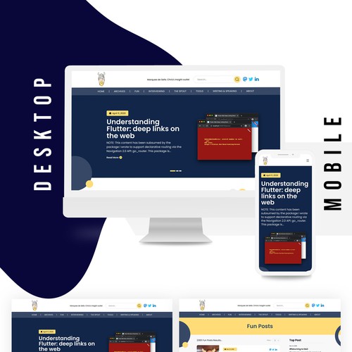 modern redesign for fun technical blog site Design by Technology Wisdom