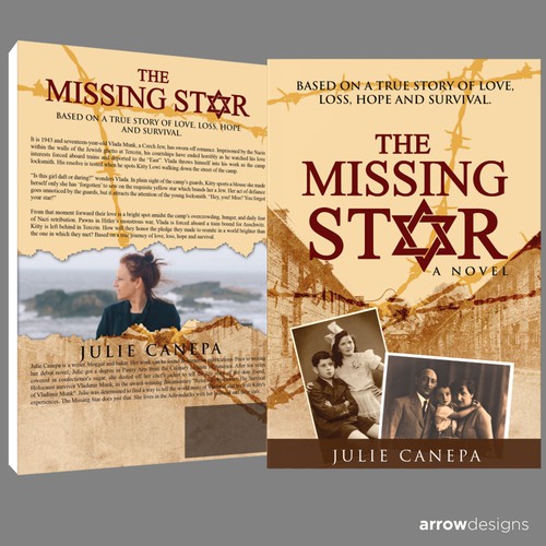 Eye-catching, genre recognizable book cover for true Holocaust love story Design by Arrowdesigns