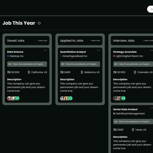 TrackMyJob (Job Tracker Web Application) Design by Adi Agung Nugroho