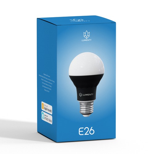 We need to create a sophisticated package for smart lamps. Design by Pure-Design