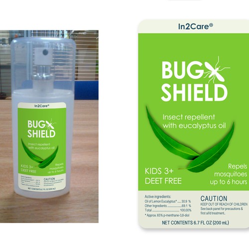 Diseño de A product label for an insect repellent based on African lemon eucalyptus oil de SulieCreative