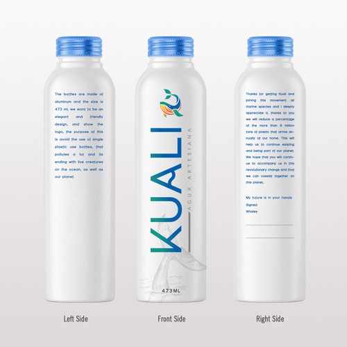 Water bottle design!! Lets be disruptive and elegant Design by Creative- Jiniya.