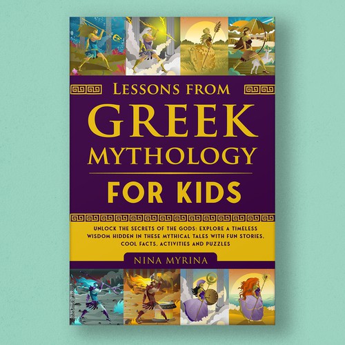 An eye-catching book cover design on Greek mythology for kids Design by Artistin06