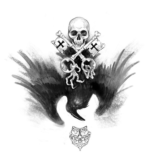 Gothic Raven tattoo Design by tanchi.k