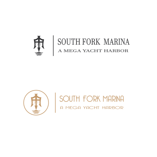 Design logo for newest and greatest mega-yacht marina in yachting capital of world.  Onward work. Design by ManevaDesigns