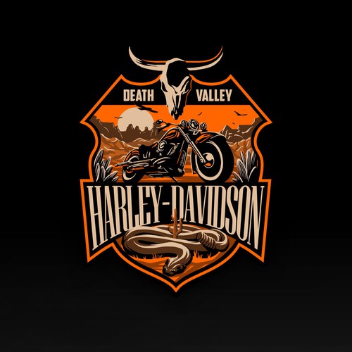 edgy harley-davidson logo Design by Anta Design