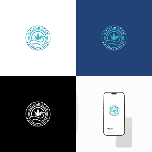 Chillwater Cannabis Shop Logo - Calm the Noise, Find Your Better Design by Renzy.