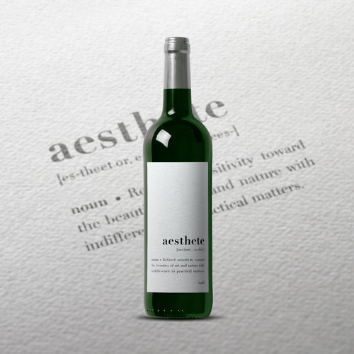 Minimalistic wine label needed Design by O Ñ A T E