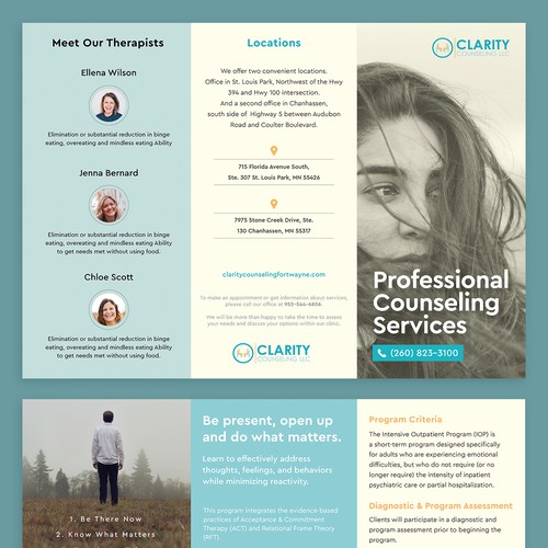 Counseling Center needs brochure Design by uxcolonie